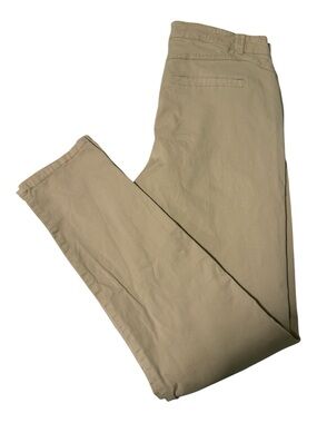Reitmans Women’s Khaki Straight Leg Pants Size 9 Beige Casual Stretch Trousers